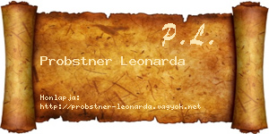 Probstner Leonarda névjegykártya